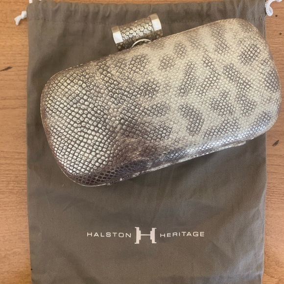 Halston Heritage Snakeskin Box Clutch | NWT - Picture 6 of 7